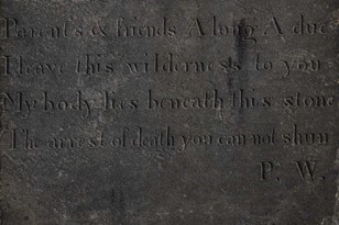 Inscription in Headstone of Hillside Cemetery in West Farmington Ohio