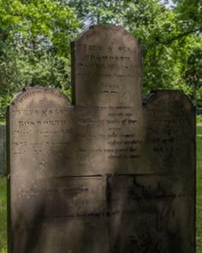 Gravestone of Mary Bosworth at Manhoning Cemetery